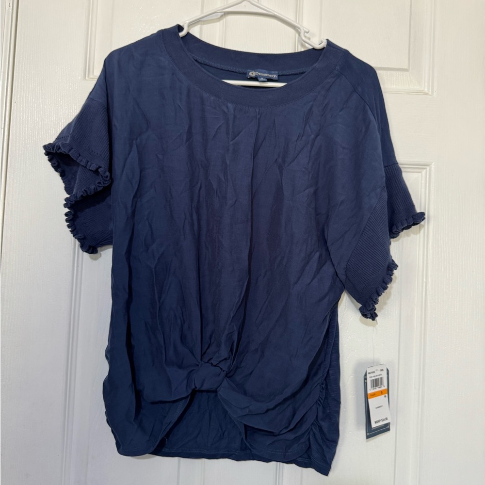 Democracy Navy Blue Blouse